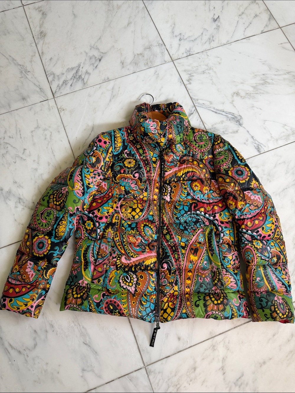 ETRO Women's Multicolor Paisley Puffer Jacket - Vibrant Printed Coat